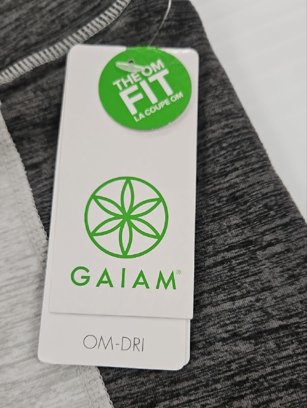 GAIAM Womans Two-Tone Gray and Black Leggings - Picture 2 of 6